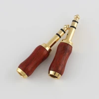 audiocrast wh806 red sandalwood 6 35 rosewood gold plating 6 35 stereo 6 5mm male socket wire connector microphon