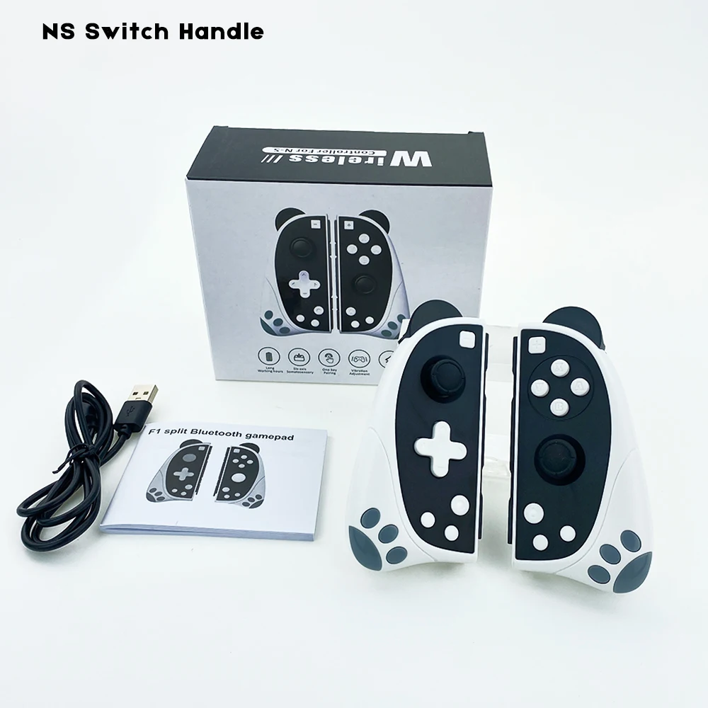 

For Nintendo Switch Gamepad Wireless Bluetooth NS Somatosensory Vibration Remote Wake Up Left and Right Handle Panda Models