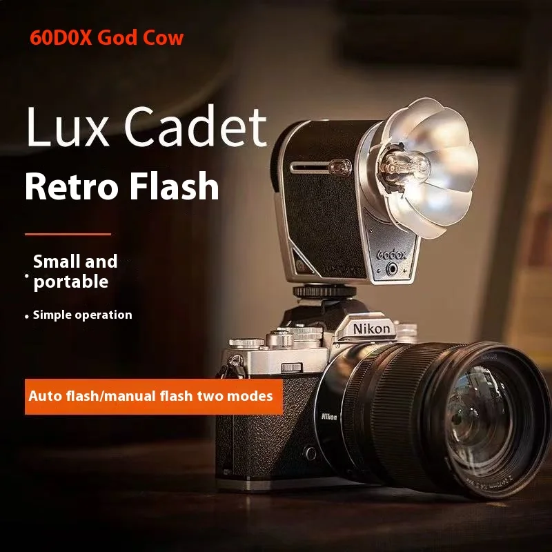 Godox Lux Cadet Ретро-вспышка для камеры Speedlite Trigger Встроенный аккумулятор GN10 7 уровней