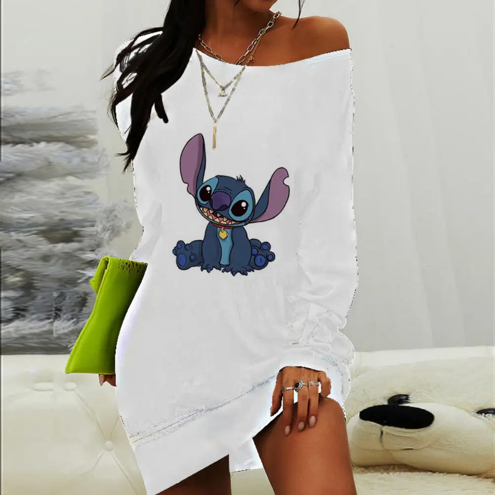 

Party Dresses Fashion Casual Summer Women's Dresses Autumn Winter 2023 Mini Dress Women Elegant Luxury Stitch Print Disney Sexy
