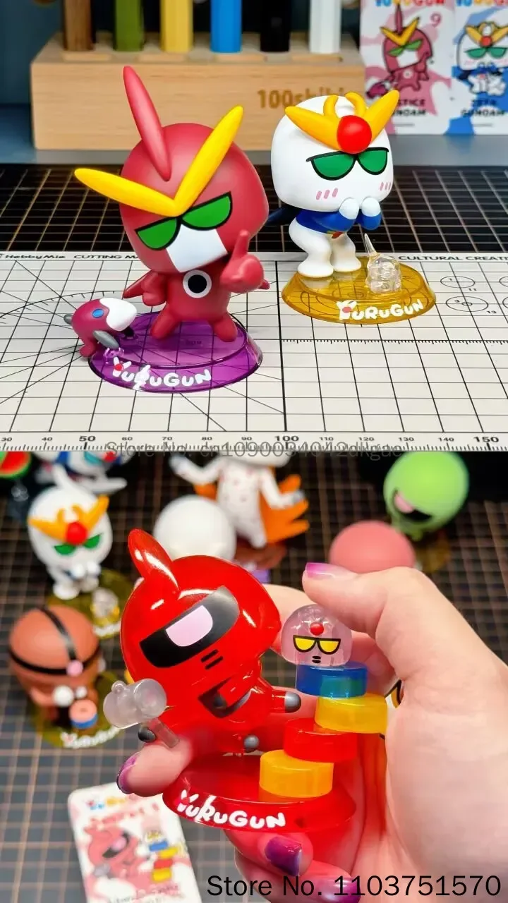 Фото Новая оригинальная фигурка Bandai Gundam Yurugun Qmsv V3, абстрактные куклы, модель, аксессуары, статуэтка, игрушки, подарок на день рождения. №5