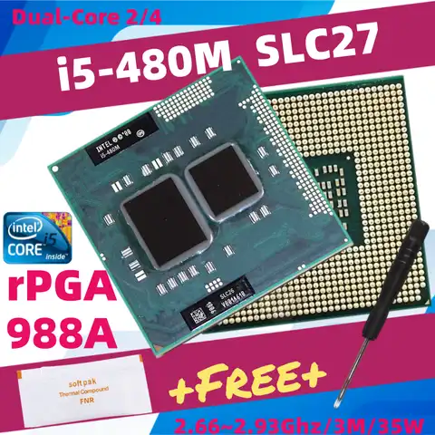 Двухъядерный процессор Core i5 480M SLC27 для ноутбука, сокет G1 PGA988 HM55 HM57 QM57