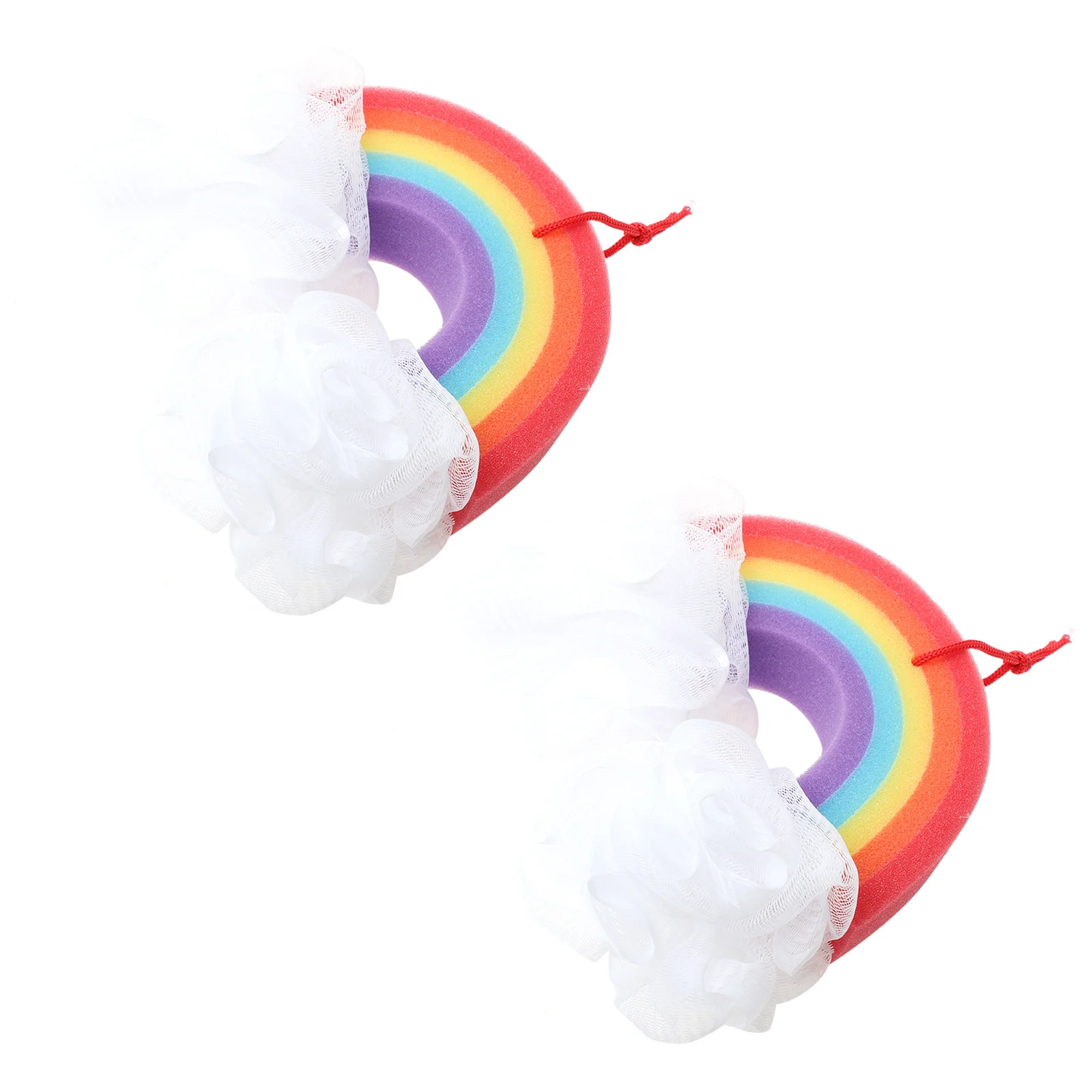 

Bath Sponge Shower Body Loofah Scrubber Ballsexfoliating Spongesskin Wash Exfoliator Puff Pouf Rainbow Baby Face Loofahs Method