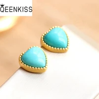 qeenkiss eg5167 fine jewelry wholesale fashion woman bride girl mother party birthday wedding gift heart 24kt gold stud earrings