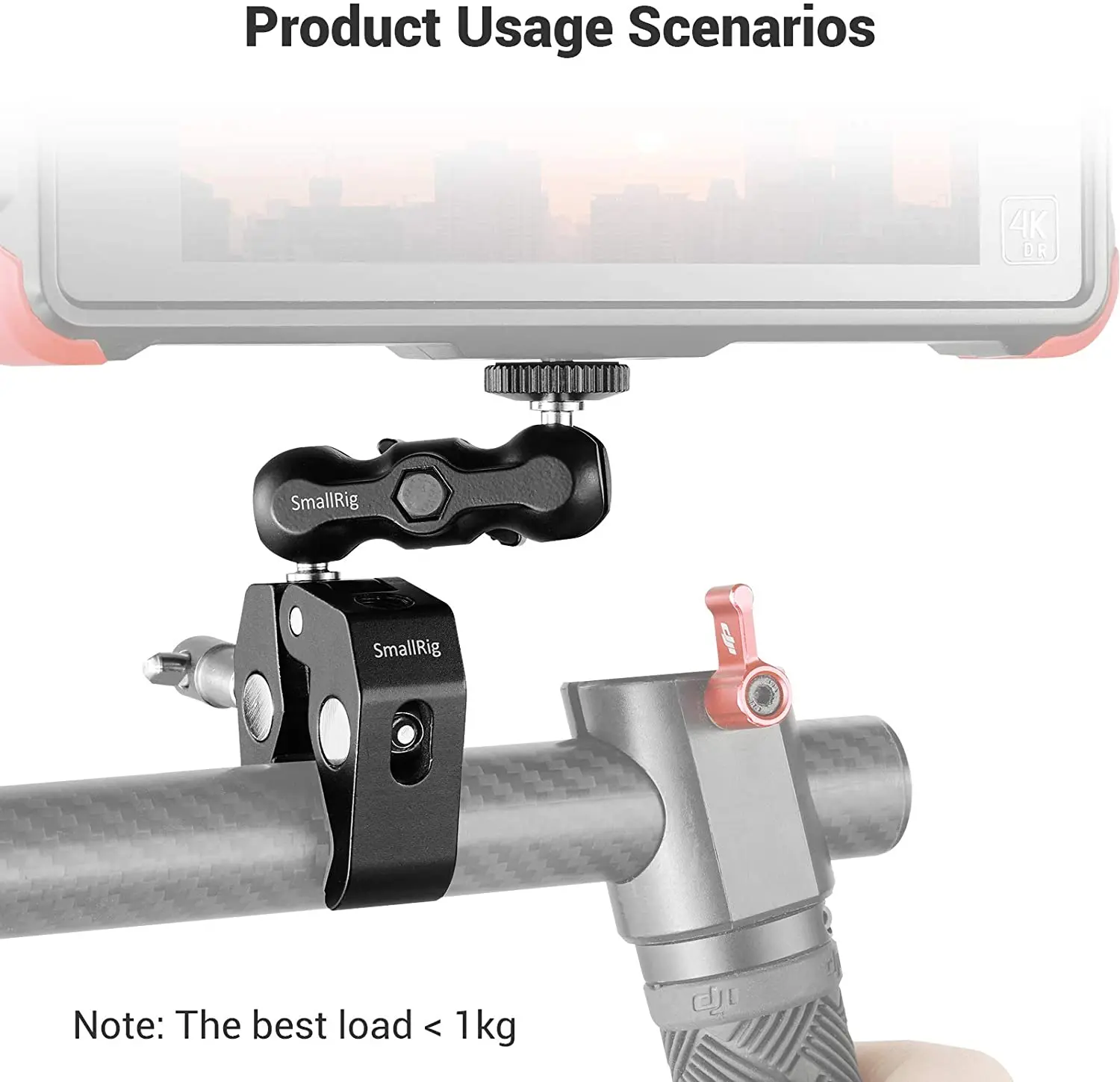 Универсальная шаровая Головка SmallRig Magic Arm с зажимом краба двойной шаровой адаптер