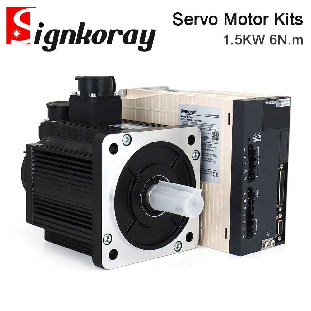 SignkoRay WeiHong WSDA 1 5 кВт комплекты драйверов серводвигателя 6 Нм 220 В А 2500 об/мин драйвер