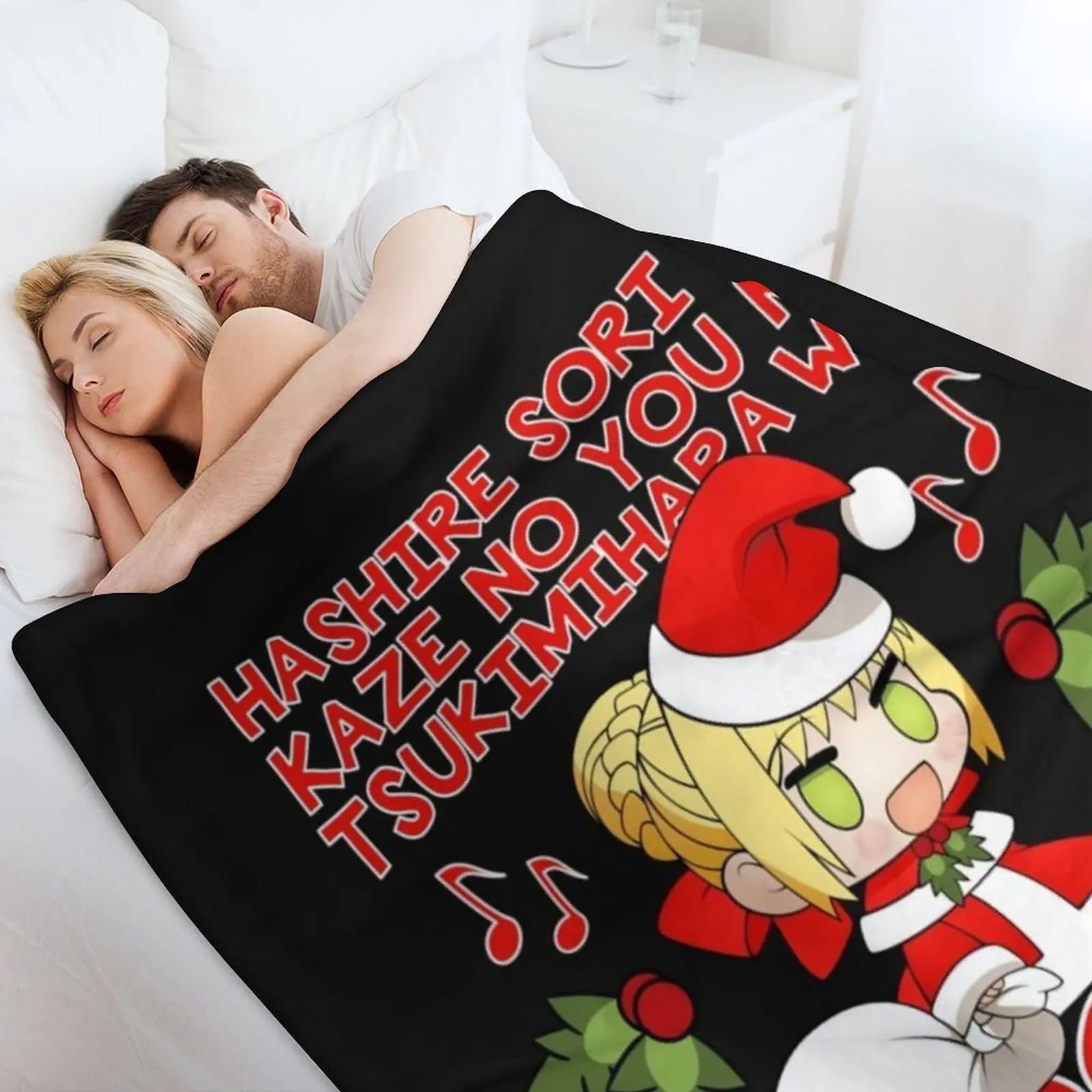 PADORU (красный текст) Основное пледовое одеяло в клетку на диване Детские одеяла