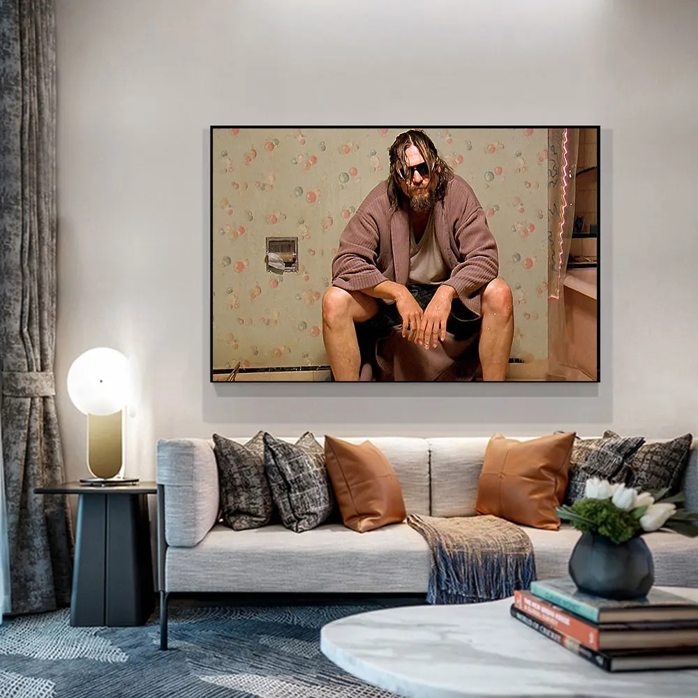 Большой плакат Lebowski с изображением парня настенная Картина на холсте винтажная