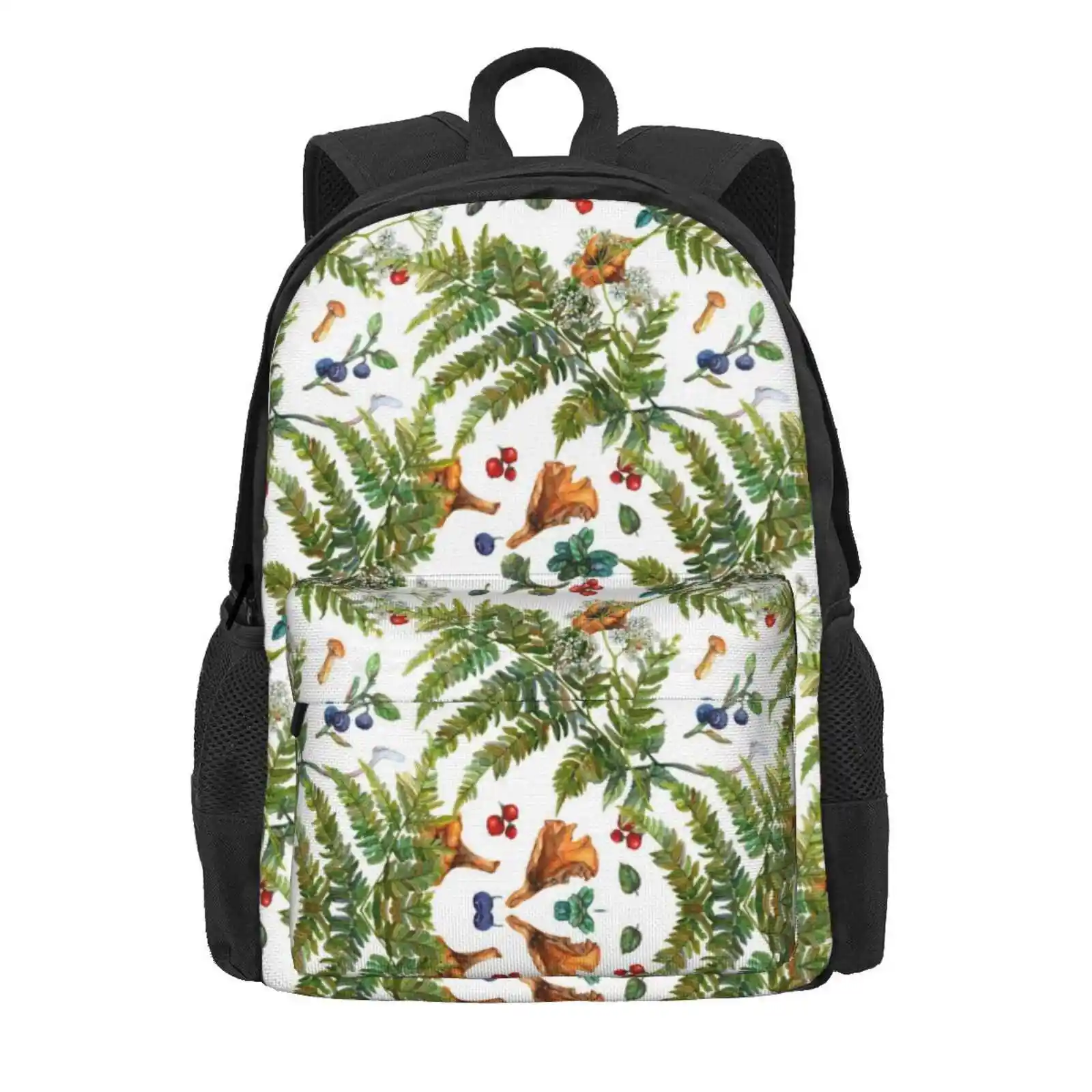 Лидер продаж школьный рюкзак с рисунком лесных ферменов ягод и грибов модные