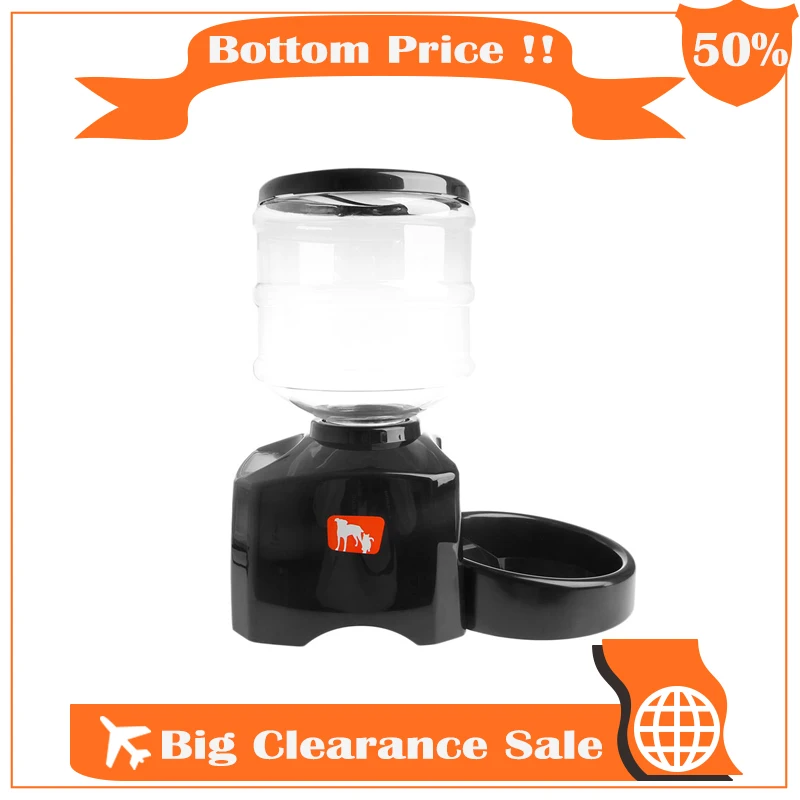 

5.5L Automatic Pet Feeder Dry Food Dish Bowl Dispenser LCD Display For Dog Cat