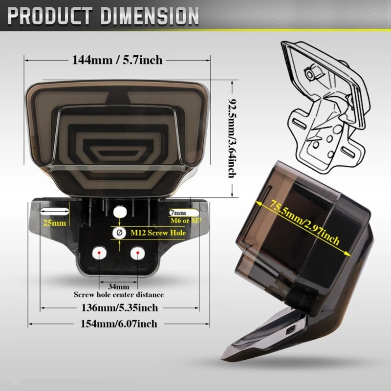 Интеграция мотоцикла светодиодный задний фонарь поворотника для TMX125/155 CG125