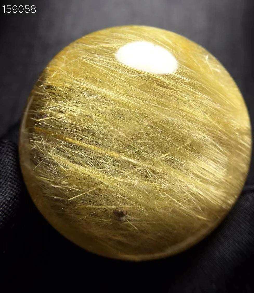 

Natural Gold Rutilated Quartz Pendant Yellow Rutilated Quartz 37.5*18.4mm Round Bead Jewelry Women Brazil AAAAAAA