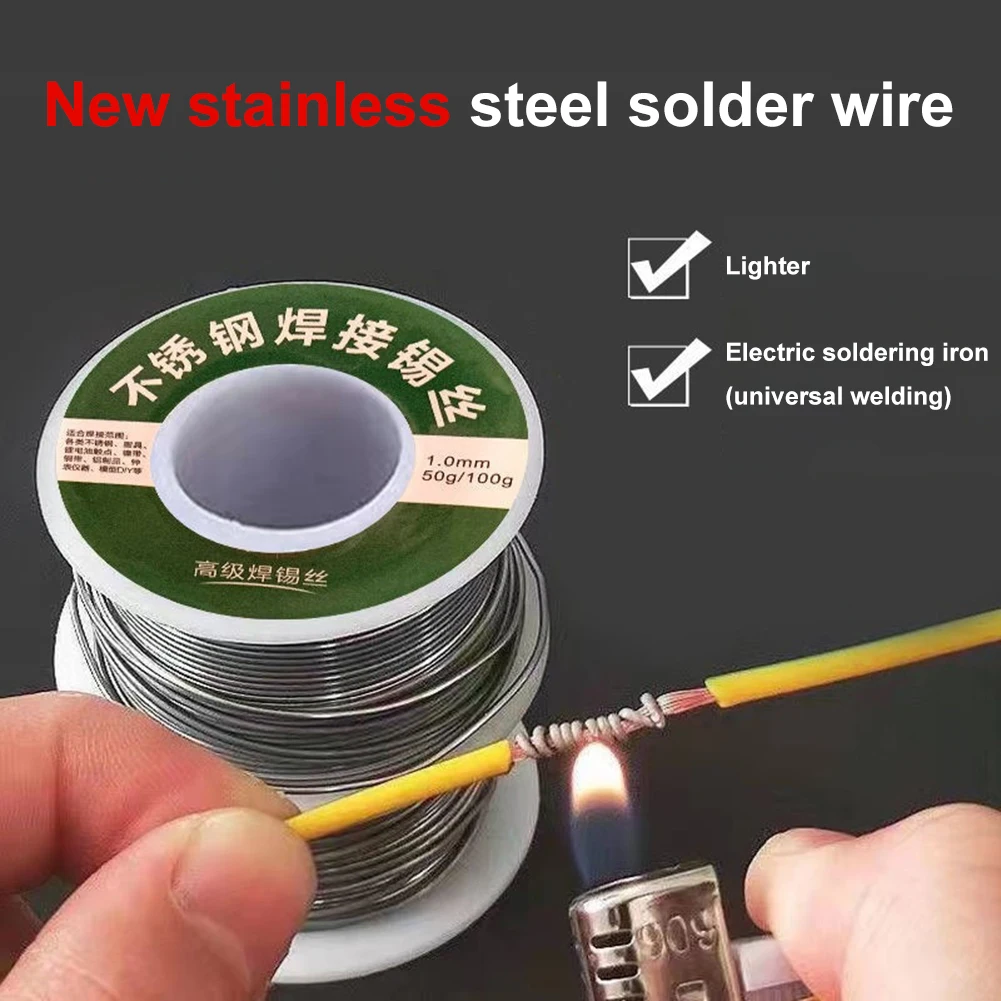 HOT Lighter Solder Wire Stainless Steel Welding Tin Wire Disposable Copper-iron-nickel Battery Pole Piece Solder Wire Low Melt