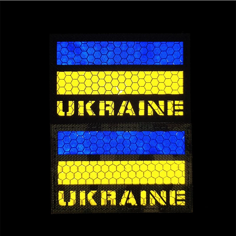 Ukraine Embroidered HOOK Badge Patches Ukrainian National Emblem Shield Shape Tactical ukr Flag Patch for Backpack Caps Clothes