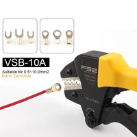 vsb 10a insulated terminals crimping tools 0 5 10mm2 20 7awg hand tools vsb series electrical crimping pliers high quality