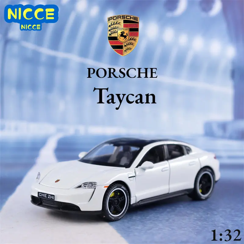 

Nicce 1:32 Porsche Taycan Sports Car Diecast Metal Alloy Model Car Sound Light Pull Back Collection Kids Toy Gifts A547