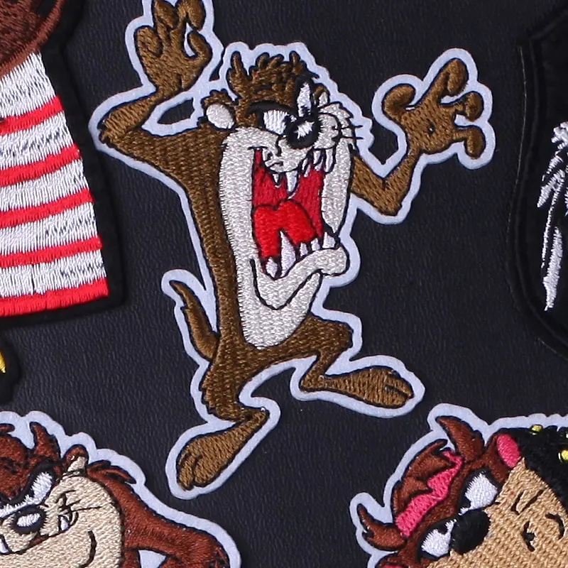 

Нашивки с вышивкой аниме Багз, демониум, Тасмания, дьявол, нашивки на одежду, термоклейкие нашивки для куртки, искусство для шитья