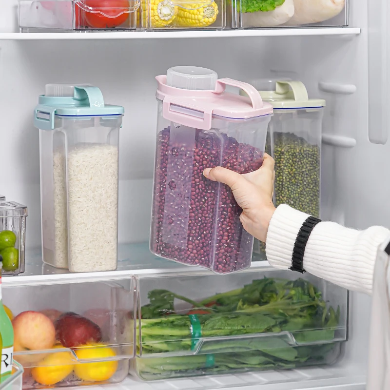 

Food Storage Jar Plastic Transparent Creativity Storage Jars Moisture Proof Measuring Cup Jars with Lid Kitchen Accessories