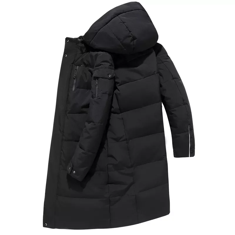New2022 Winter Warm Down Jacket 2021 New Arrivals Men Fashion Hooded Water-resistant Windproof Long Down Jacket Male Puffer Coat