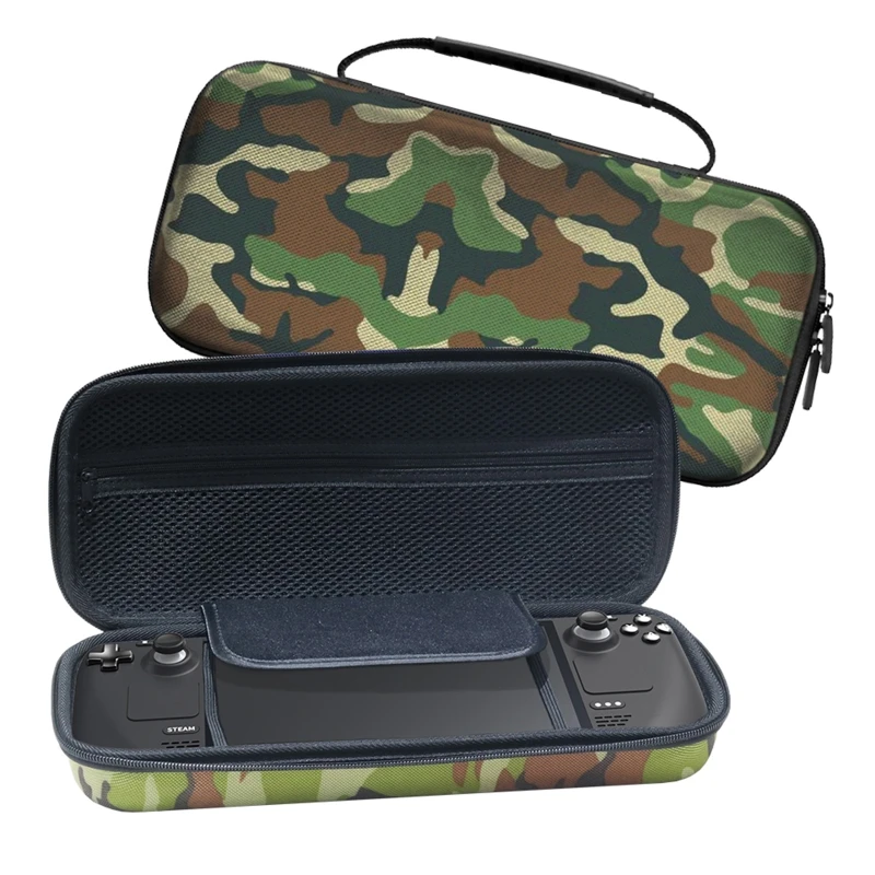 

Камуфляжный Жесткий Чехол, сумка для хранения для паровой палубы, игровой консоли, портативный водонепроницаемый Дорожный Чехол из ЭВА, чех...