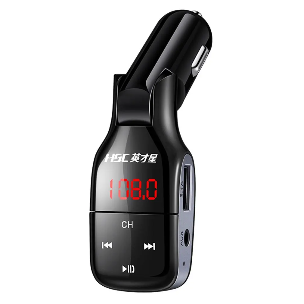 

HSC YC37 Dual USB 3.1A Car Charger Bluetooth-compatible MP3 Player Fast Charge Support for TF Card U-Disk Smart Charge