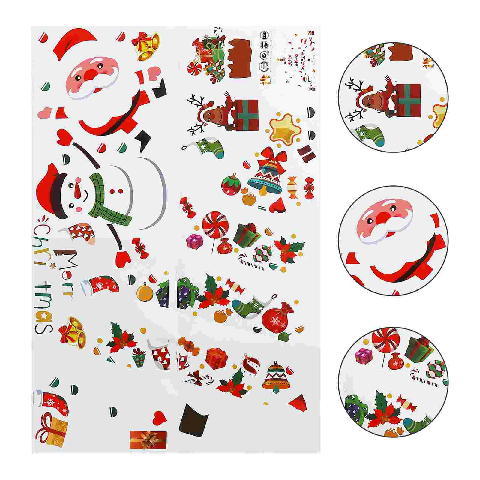 

1pc Adorable Cartoon Wall Sticker Christmas Decal Christmas Home Party Decor