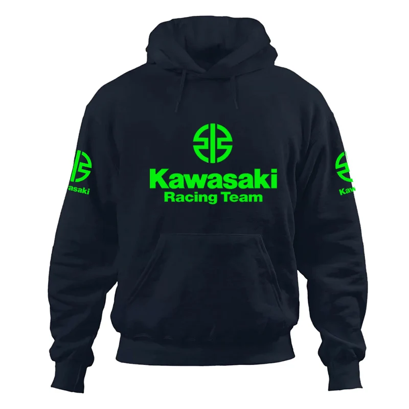 Фото Kawasaki логотип мотоцикла 202, весна/лето, новинка Y2K, модная тенденция, мужская толстовка с капюшоном, спортивная одежда для спорта на открытом воздухе, женская толстовка с капюшоном №2