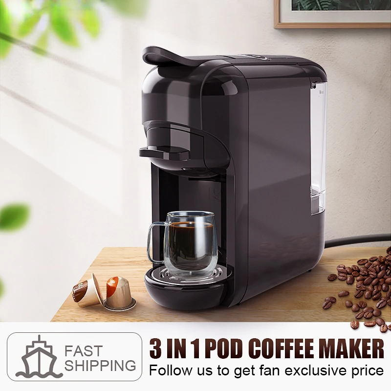 

Coffee Machine 19 Bar 3in1&4in1 Multiple Capsule Espresso Cafetera , Pod Coffee Maker Dolce Milk&Nexpresso &Powder H1