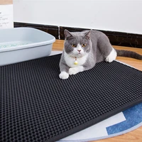 cat litter mat eva double layer cat litter box mat trapping waterproof carpet pad non slip bed pads house clean mat pet supplies