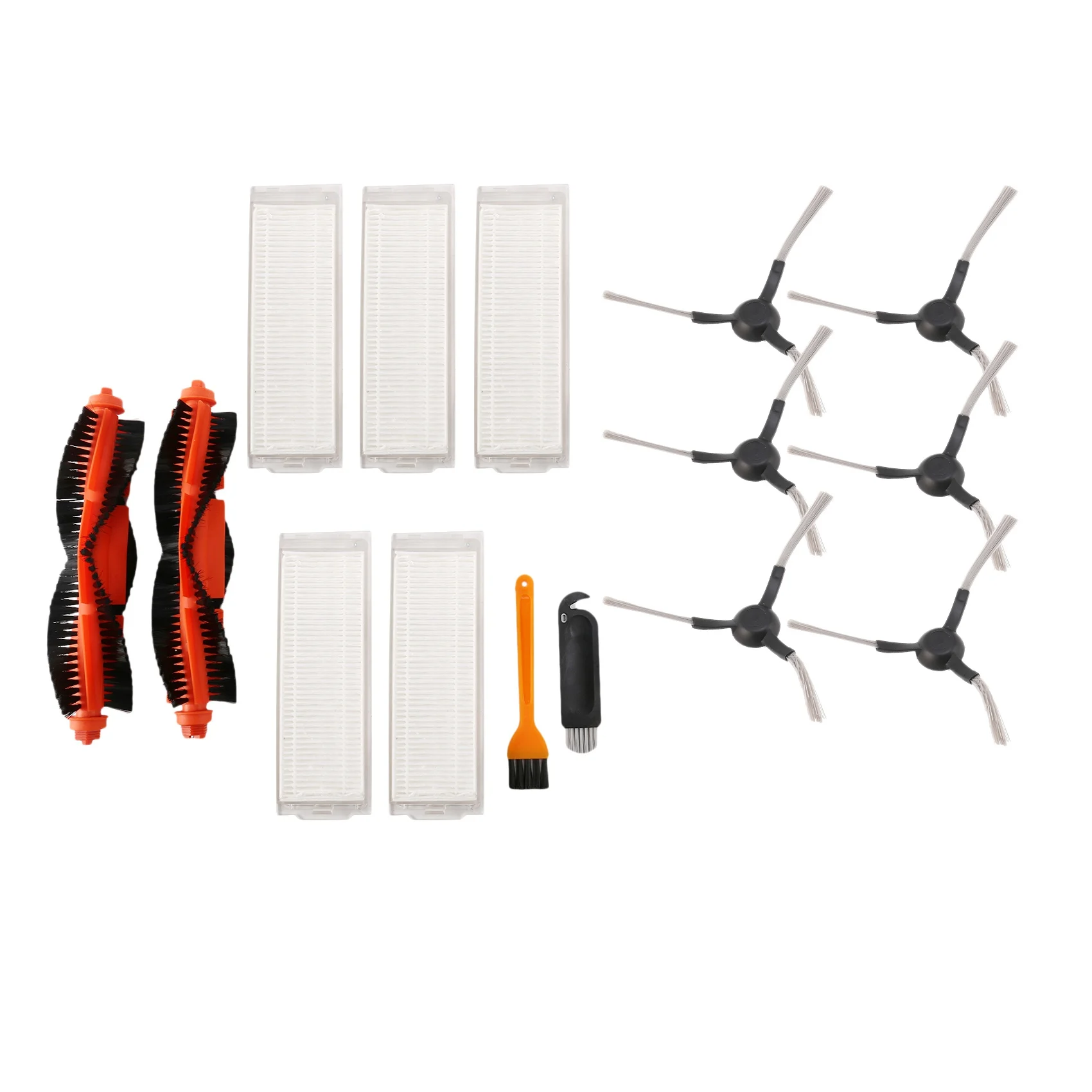 

15Pcs Side Brush Mop Cloth Replacement HEPA Filter for Xiaomi Mijia STYJ02YM Vacuum Cleaner Spare Parts Kits