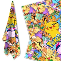 japanese anime pokemon pikachu sports towel large square scarf decoration sweat towel cartoon headscarf aldult christmas gift