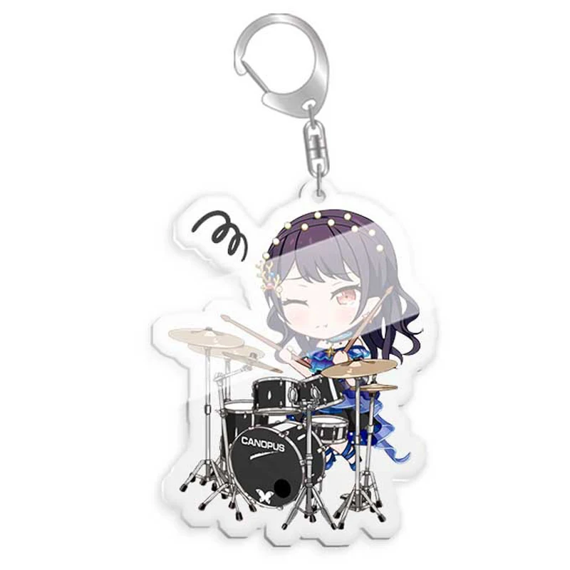 Брелок Bang Dream аниме акриловый цветной мультяшный брелок с рисунком кольцо для