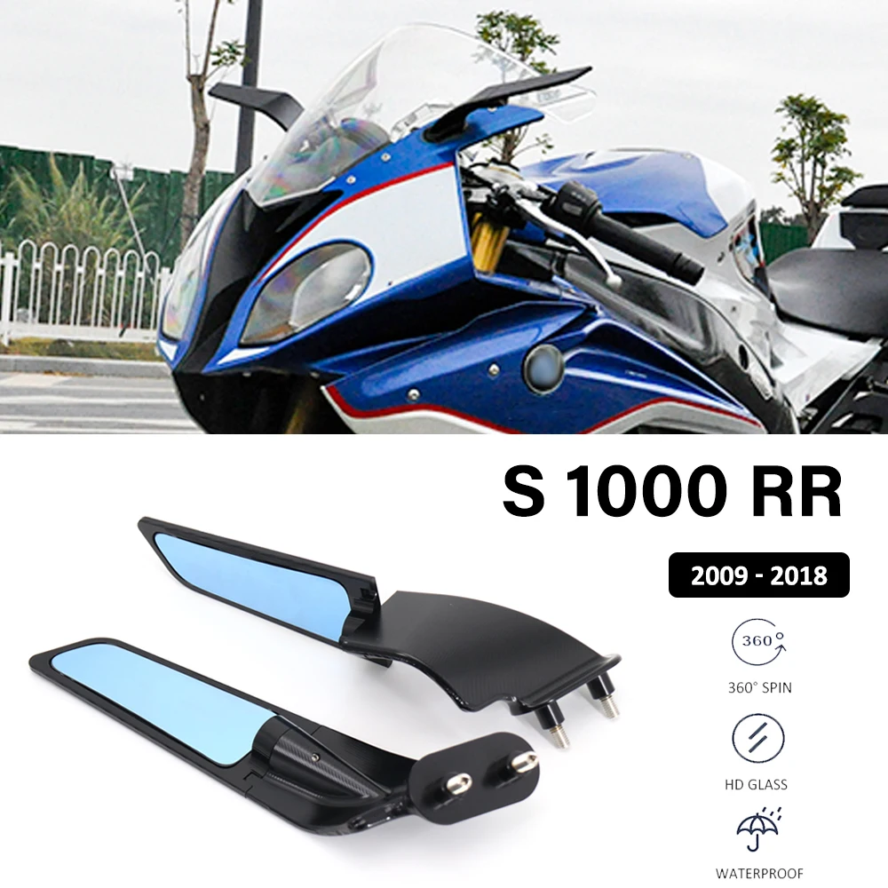 

Новые мотоциклетные зеркала заднего вида S 1000 RR, Регулируемые вращающиеся боковые зеркала для ветра для BMW S1000RR s1000rr 2009 - 2018 2017