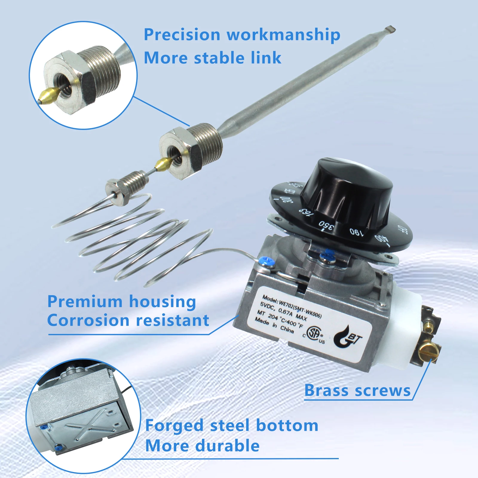 Запасная часть управления термостатом для жарки Robertshaw Model RX-1-36 совместимая с Pitco
