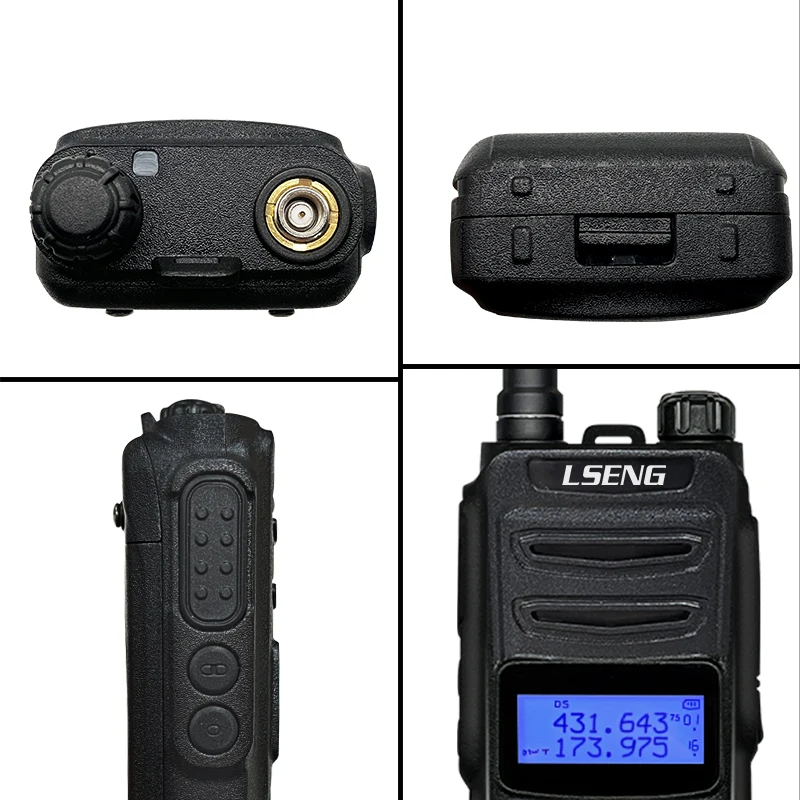 LSENG T-UV3D Walkie Talkie UHF VHF Dual Band 136-174MHz 400-480MHz 5 Watts Handheld Transceiver Two Way Radio with FM Radio