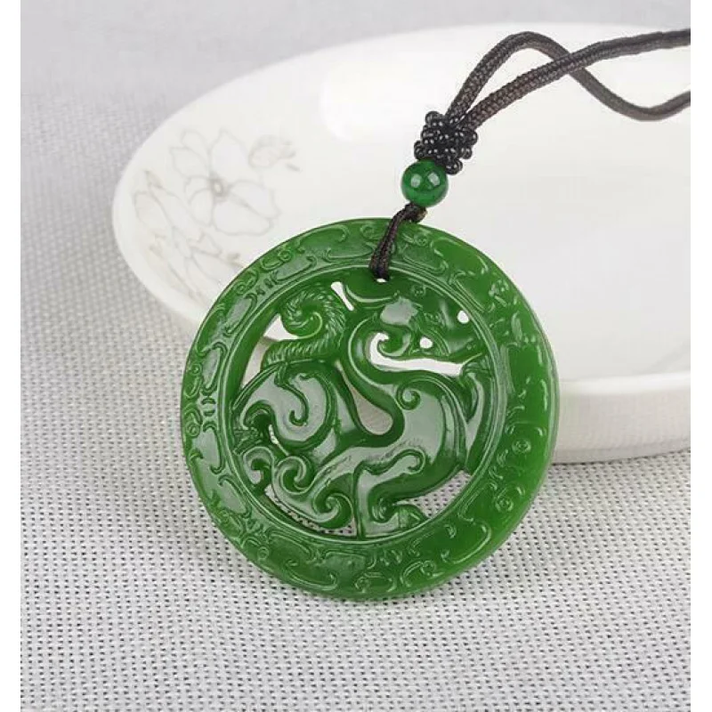 Статуя Дракона нелле подвеска ювелирные изделия амулет натуральный зеленый