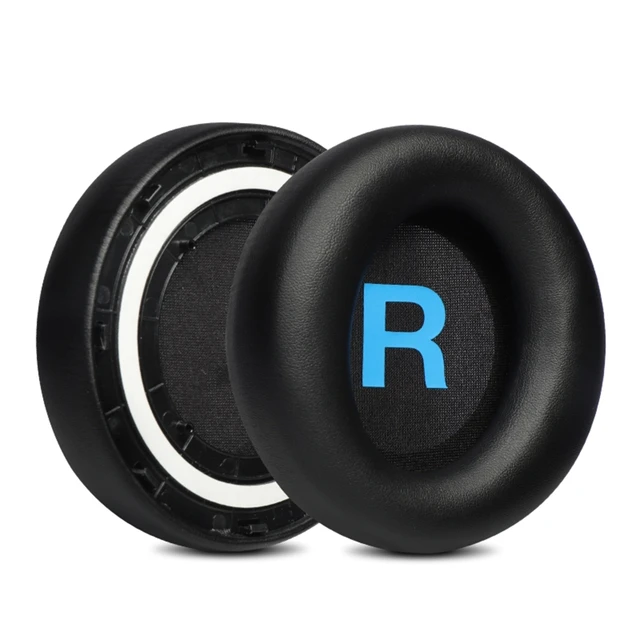 Comprar Almohadillas de repuesto de piel sintética para auriculares  SONY/Pioneer/Sennheiser/Motorola/Razer/Panasonic/RAPOO, 90 mm, color negro