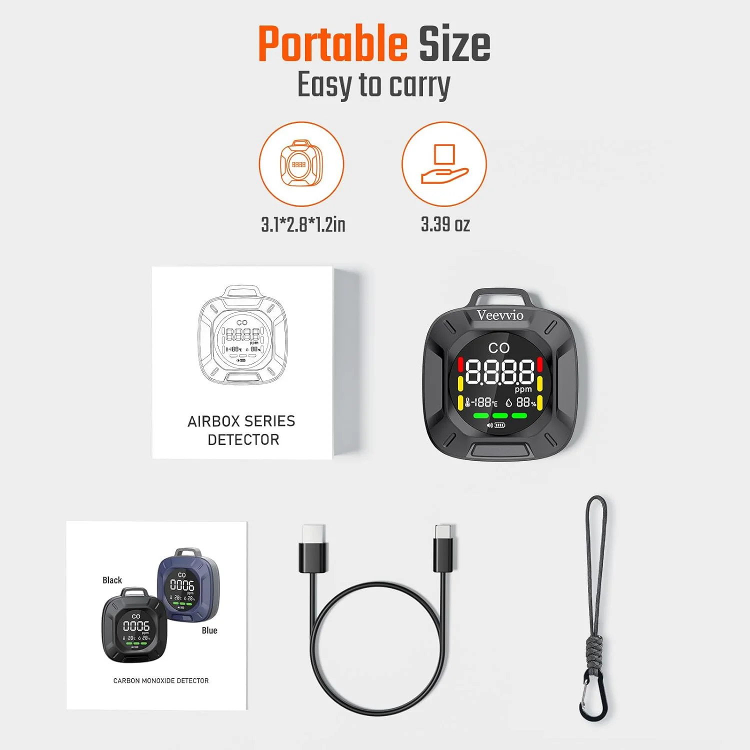 

Veevvio ХБ-03 Портативный детектор угарного газа