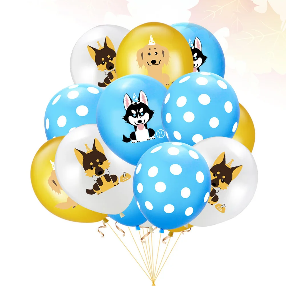 

20 Pcs Printed Latex Balloon Party Balloons Animal Dogs Birthday Supplies Printing