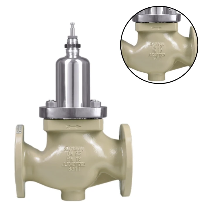 Samson 3214 Geïntegreerd Precisie Handmatige Hoekregelsysteem Пневматиз Din Globe Ventiel Kogelstructuur Oem Drukregeling