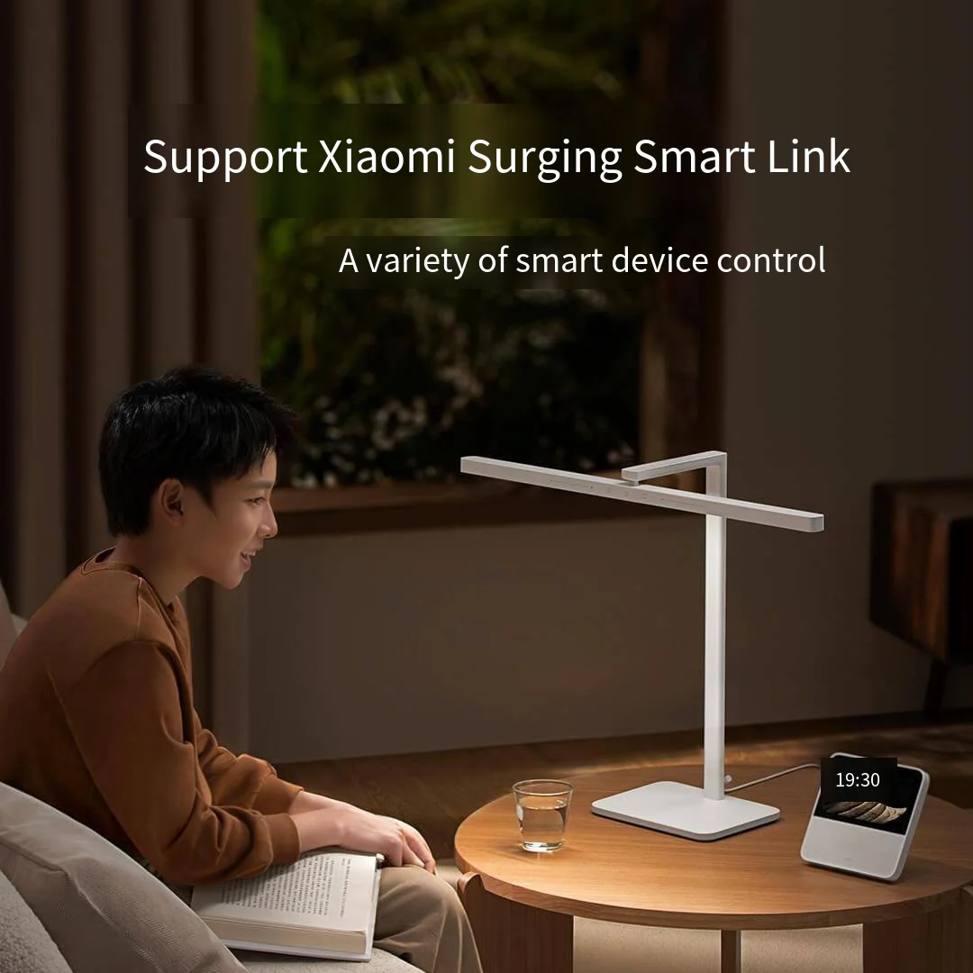 Умная настольная лампа Xiaomi Mijia, 2 светодиода, настольная лампа, длинный держатель лампы 60 см, HyperOS Connect, регулируемый режим освещения, лампа для чтения в спальне (art.: 3920cd5cc1519) - 3920cd5cc1519