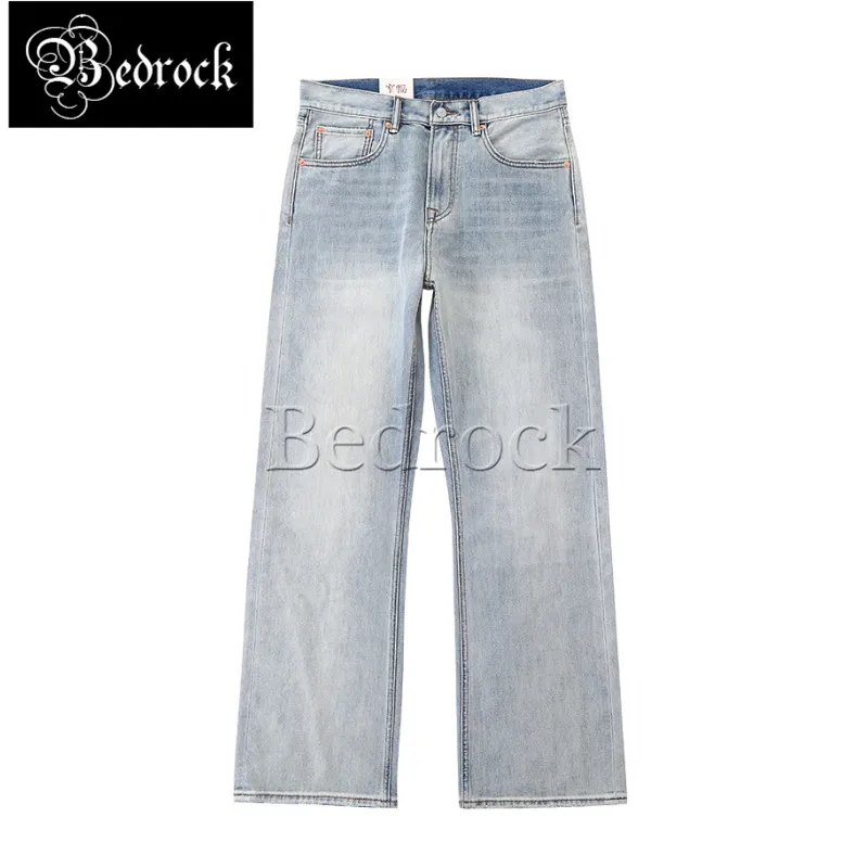 MBBCAR мужские расклешенные джинсы брюки-клеш летние 11 унций винтажные синие