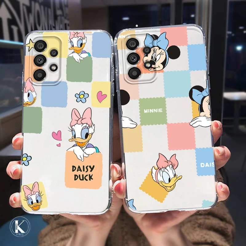 

Disney Donald Duck Phone Case For Samsung A01 A11 A21 A31 A41 A51 A71 A81 A91 A42 A12 A02S Transparent luxury Silicone Soft Back