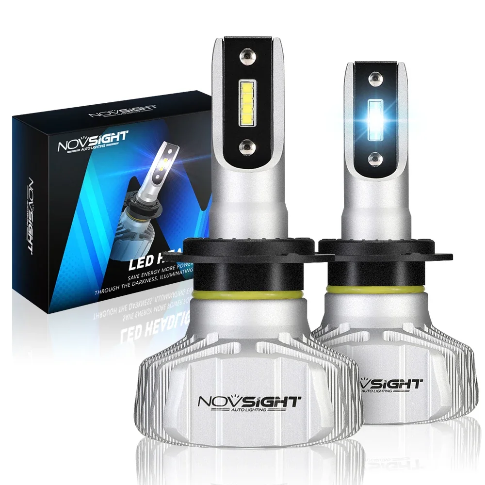 

NOVSIGHT Автомобильные фары H4 Hi/Lo Beam LED H7 H1 H8 H9 H11 9005 9006 50 Вт 10000 лм 6500 К Автомобильные фары Противотуман...