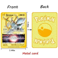new spanish pokemon metal card pok%c3%a9mon gold card espa%c3%b1a hard iron card pokemon vstar arceus vmax charizard game collection toys