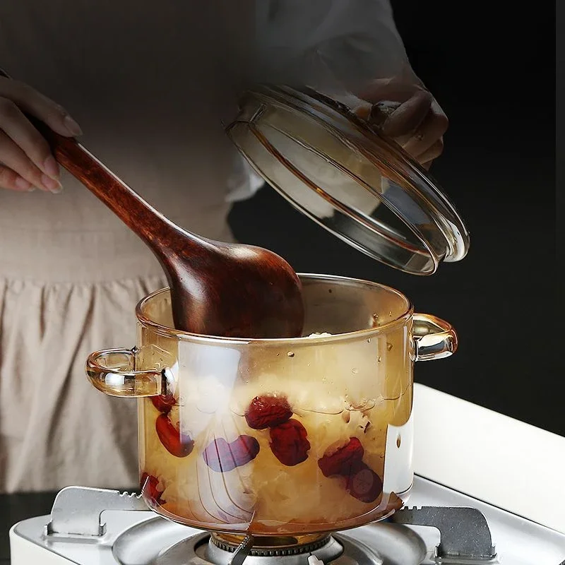 Кастрюля из боросиликатного стекла для приготовления пищи