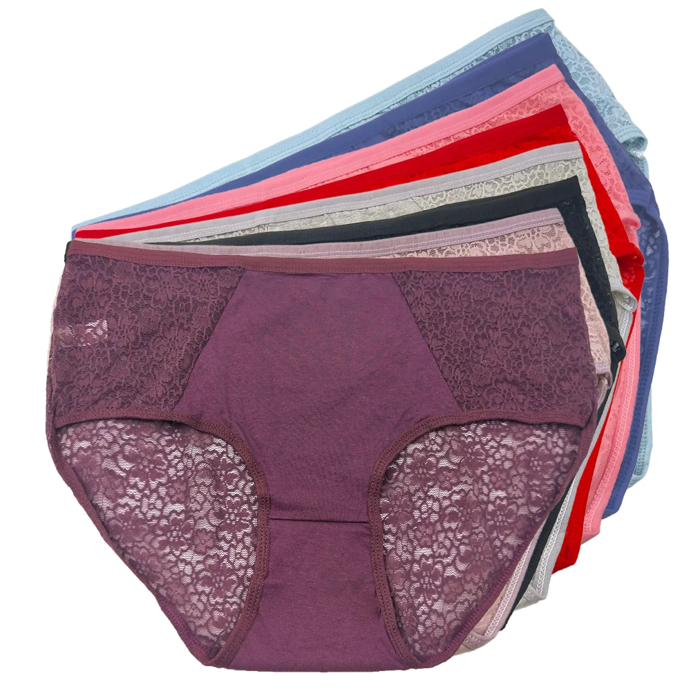 

5 шт./комплект, женские хлопковые трусы с высокой посадкой