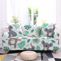 Sofa Cover Sofa Slipcovers with Cartoon Cute Grey Sloth Palm Leaves for Women Kid Gift All-Wrapped Sofa Slipcover Home Protector