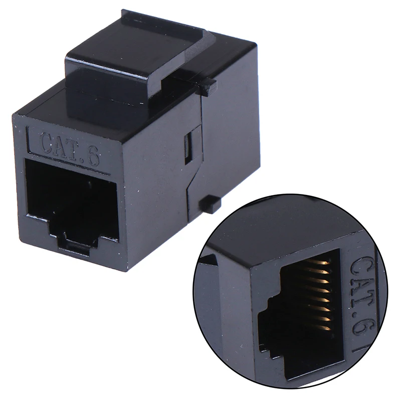 

1 Pcs RJ45 Female To UTP Cat5e CAT6 Keystone Jack Inline Coupler Connector Adapter Straight Wire For Connecting Network Cables