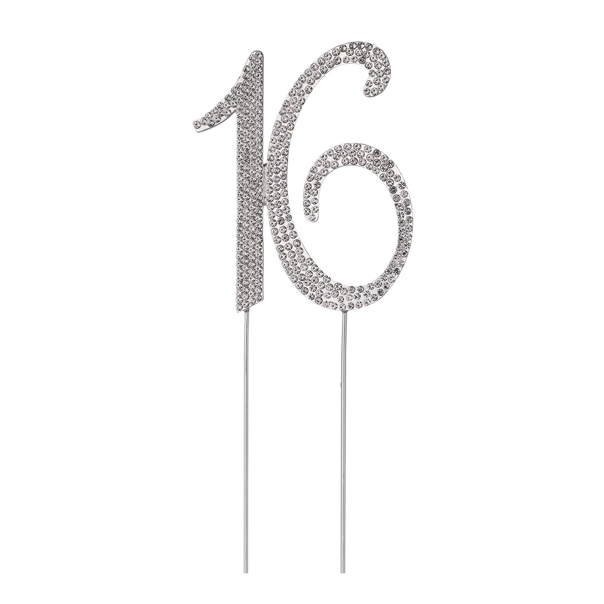 

Cake Birthday Topperr 15Th Anniversary Rhinestones Decorative Topperss Decorations Girls Number Wedding 15